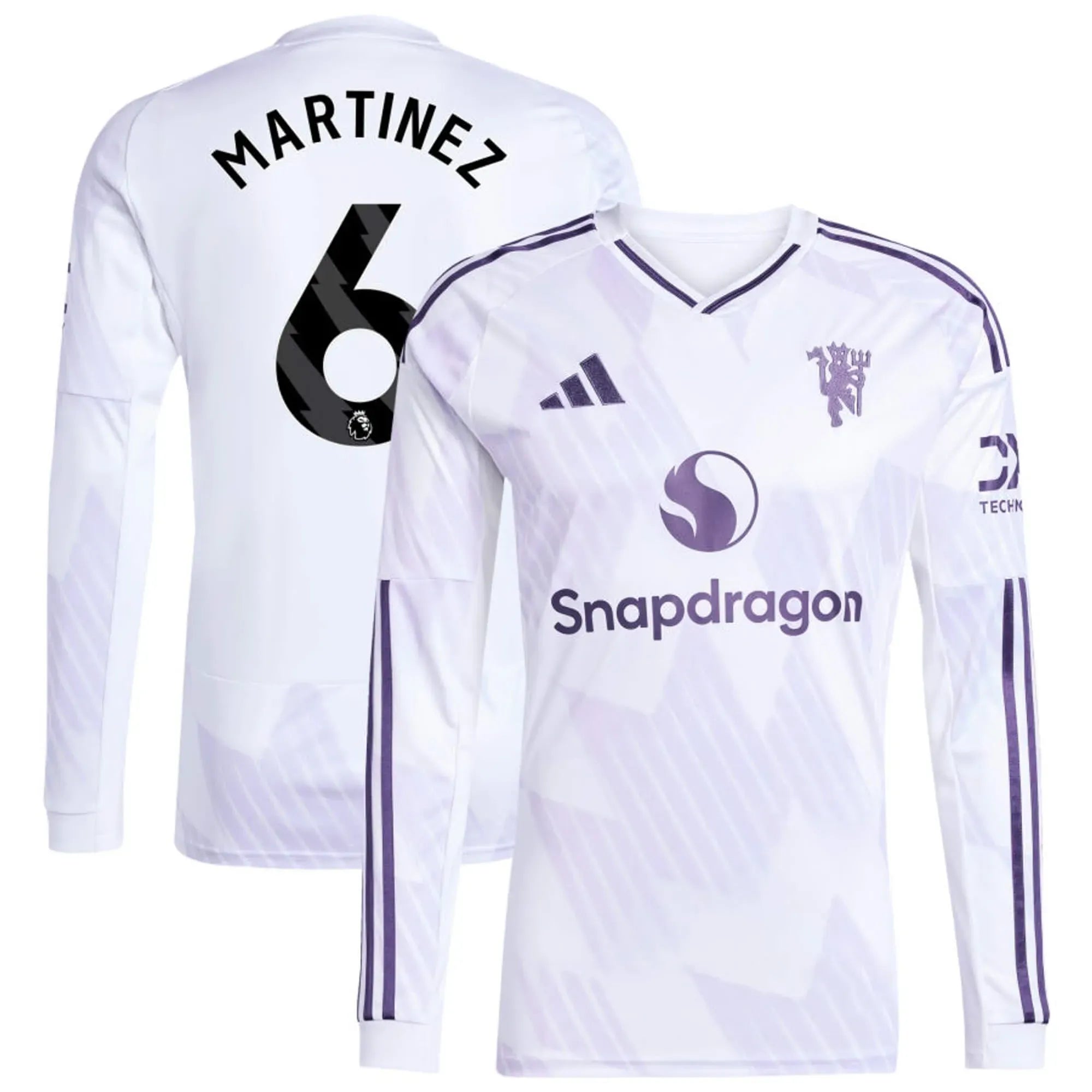 adidas 2025-26 Manchester United Men's Stadium Away Long-Sleeve Soccer Jersey (Martinez)
