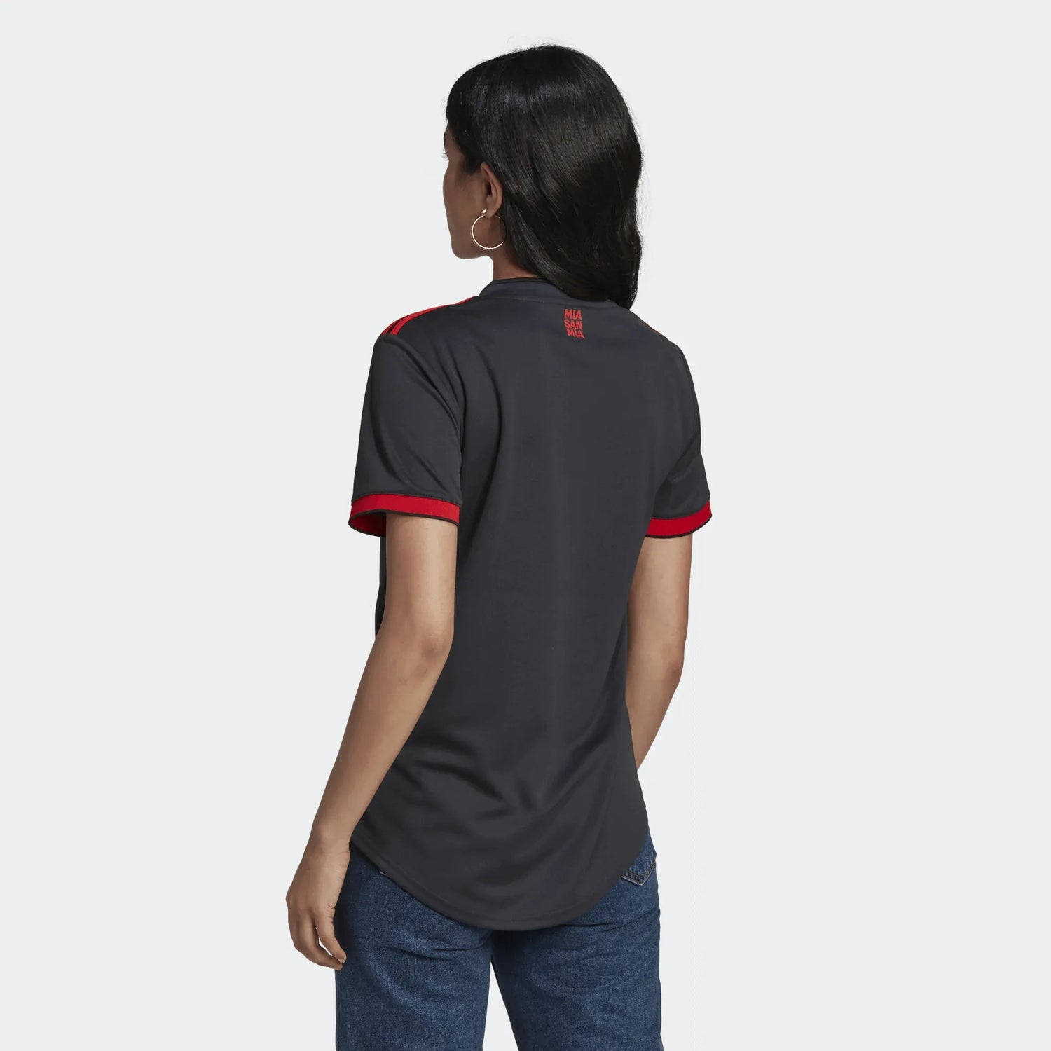 adidas 2022-23 Bayern Munich Women's Third Jersey - Night Grey (Model - Back)