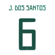 Mexico 2020/21 Away J. Dos Santos #6 Jersey Name Set (Main)