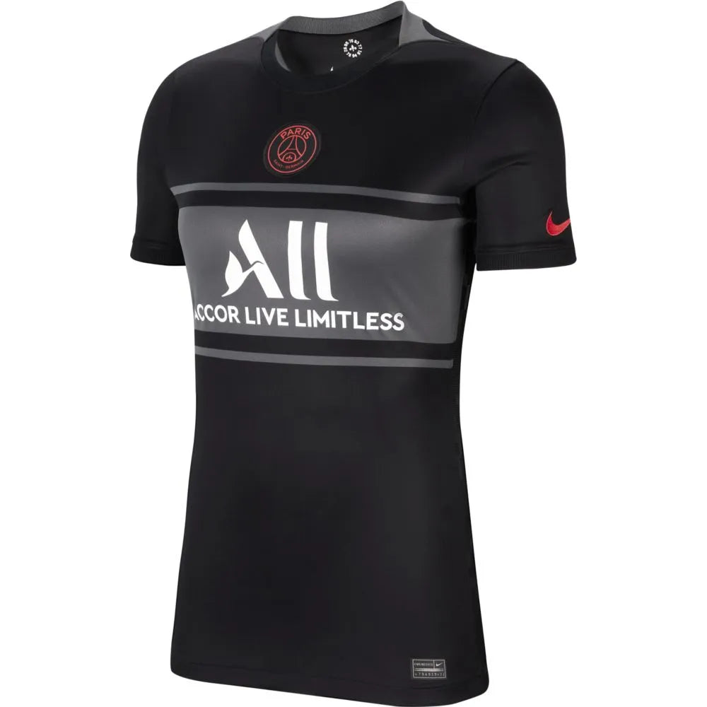 Nike 2021-22 PSG Women Third Jersey - Black-Grey (Front)
