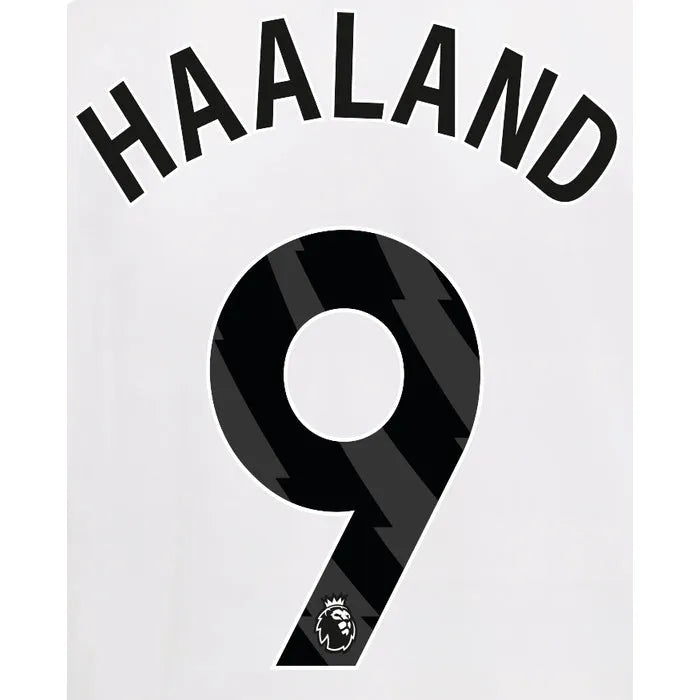 Manchester City 2023-Away Haaland #9 Jersey Name Set-Black (Back)
