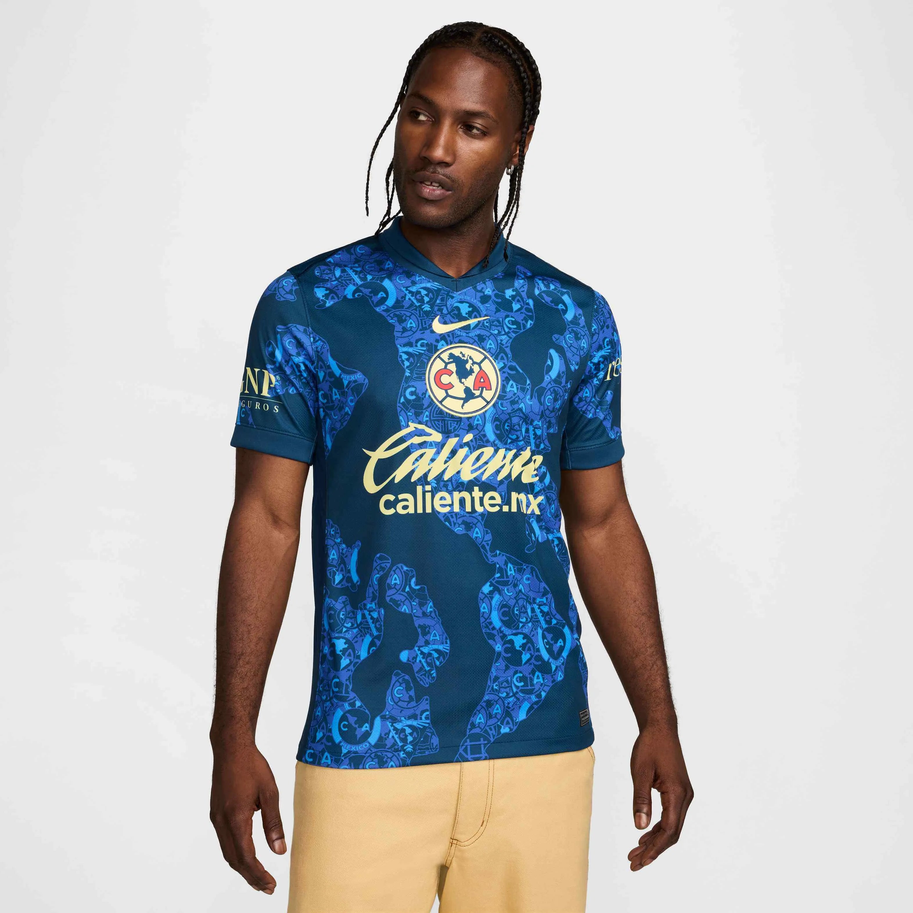 Nike 2024-25 Club America Men's Stadium Away Jersey (Model - Front)