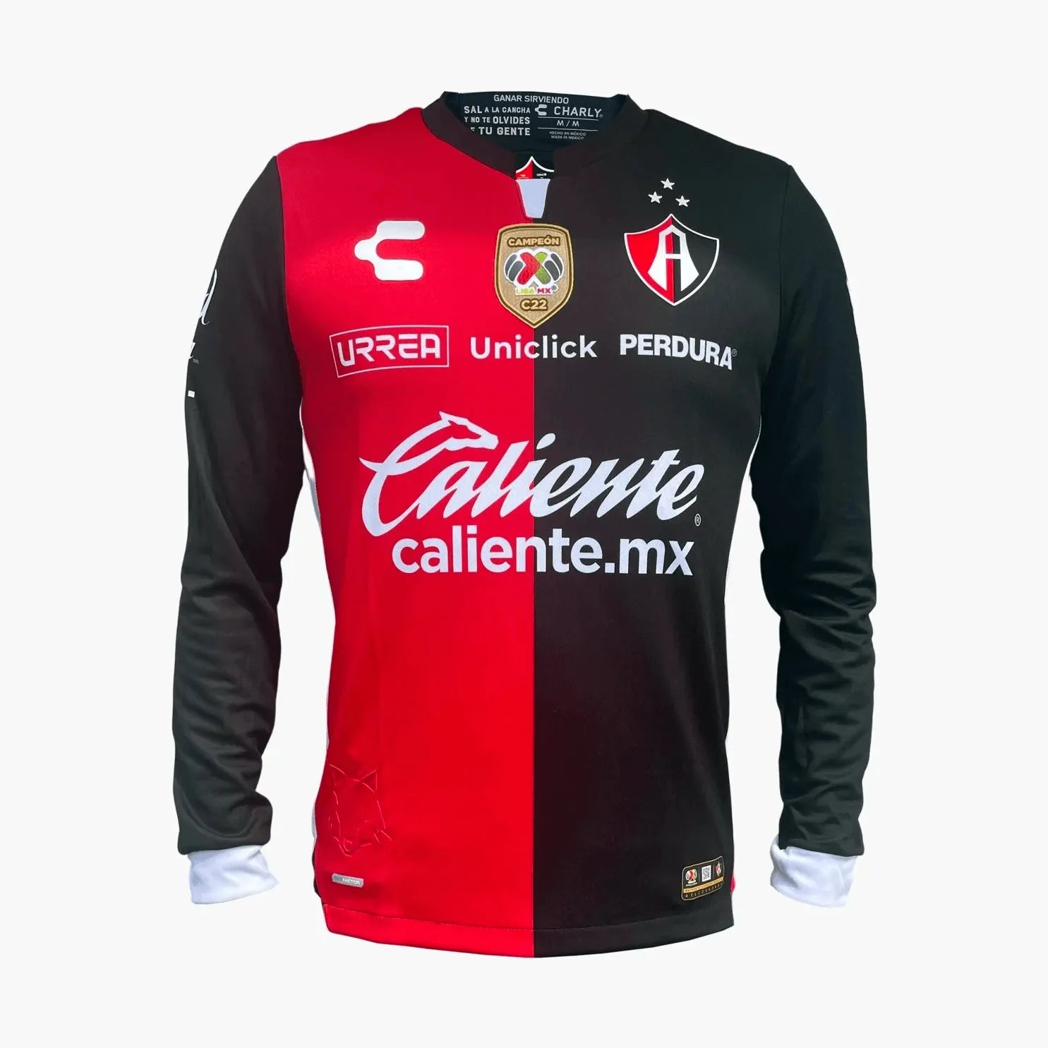 Charly 2022-23 Atlas Home Long-Sleeve Jersey - Red-Black (Front)
