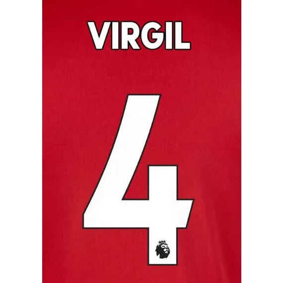 Liverpool 2019/22 Home Virgil #4 Jersey Name Set