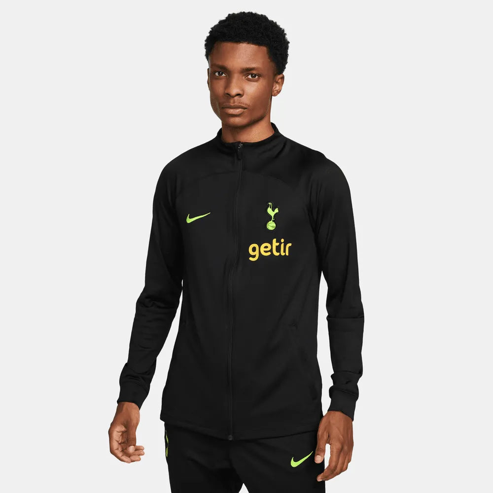 Nike 2022-23 Tottenham Strike Track Jacket - Black-Volt (Model - Front)