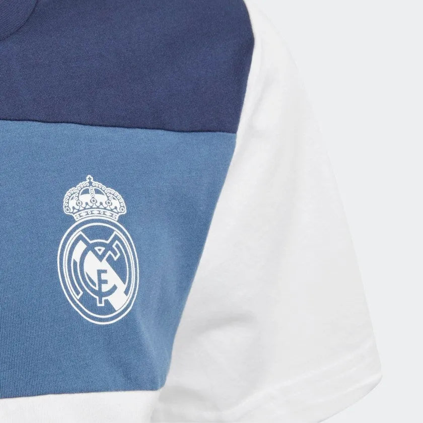 adidas 2019-20 Real Madrid YOUTH Graphic Tee - White-Navy