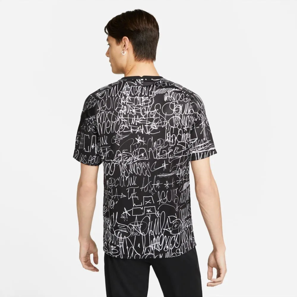 Nike 2021-22 Club America Pre-Match LA Jersey - Black-White (Model - Back)
