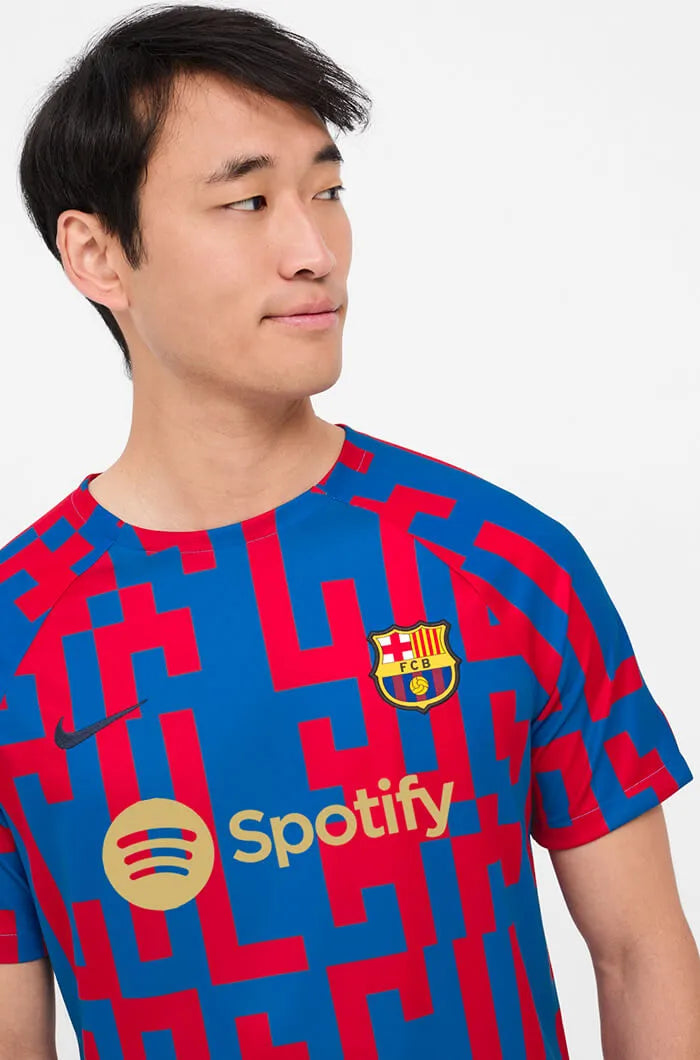 Nike 2022-23 FC Barcelona Pre-Match Jersey - Signal Blue-Red (Detail 1)