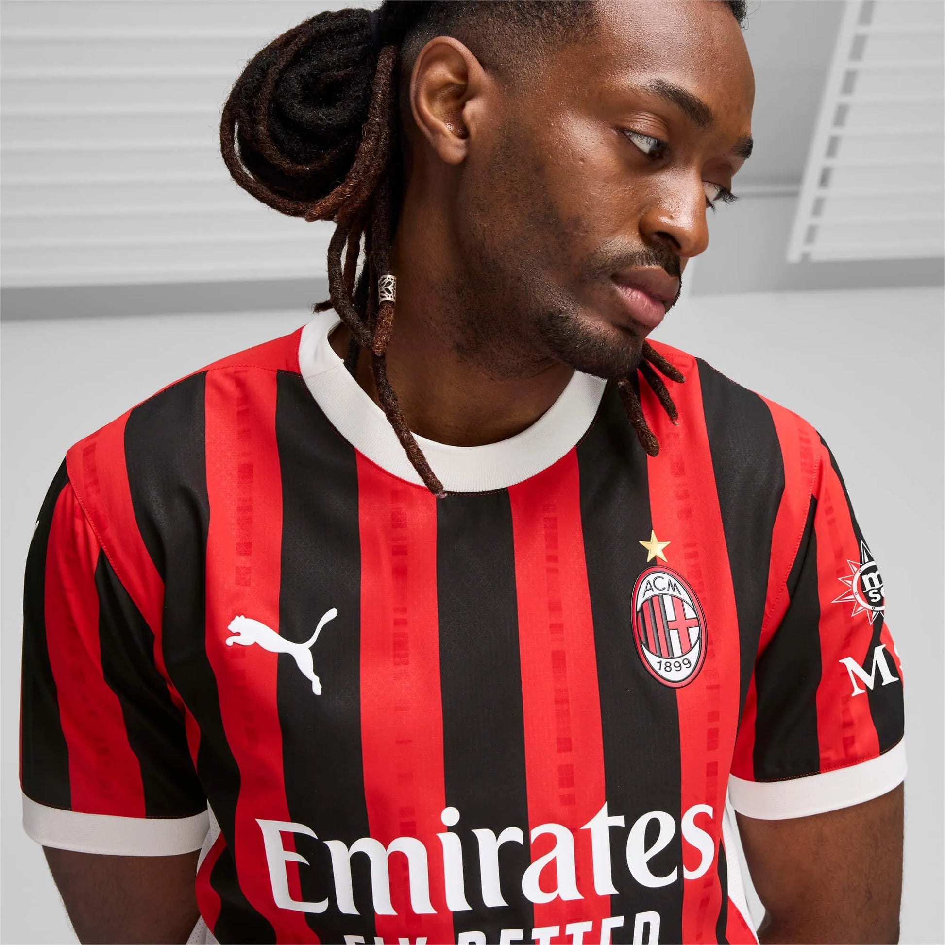 Puma 2024-25 AC Milian Men's Authentic Home Jersey (Detail 1)