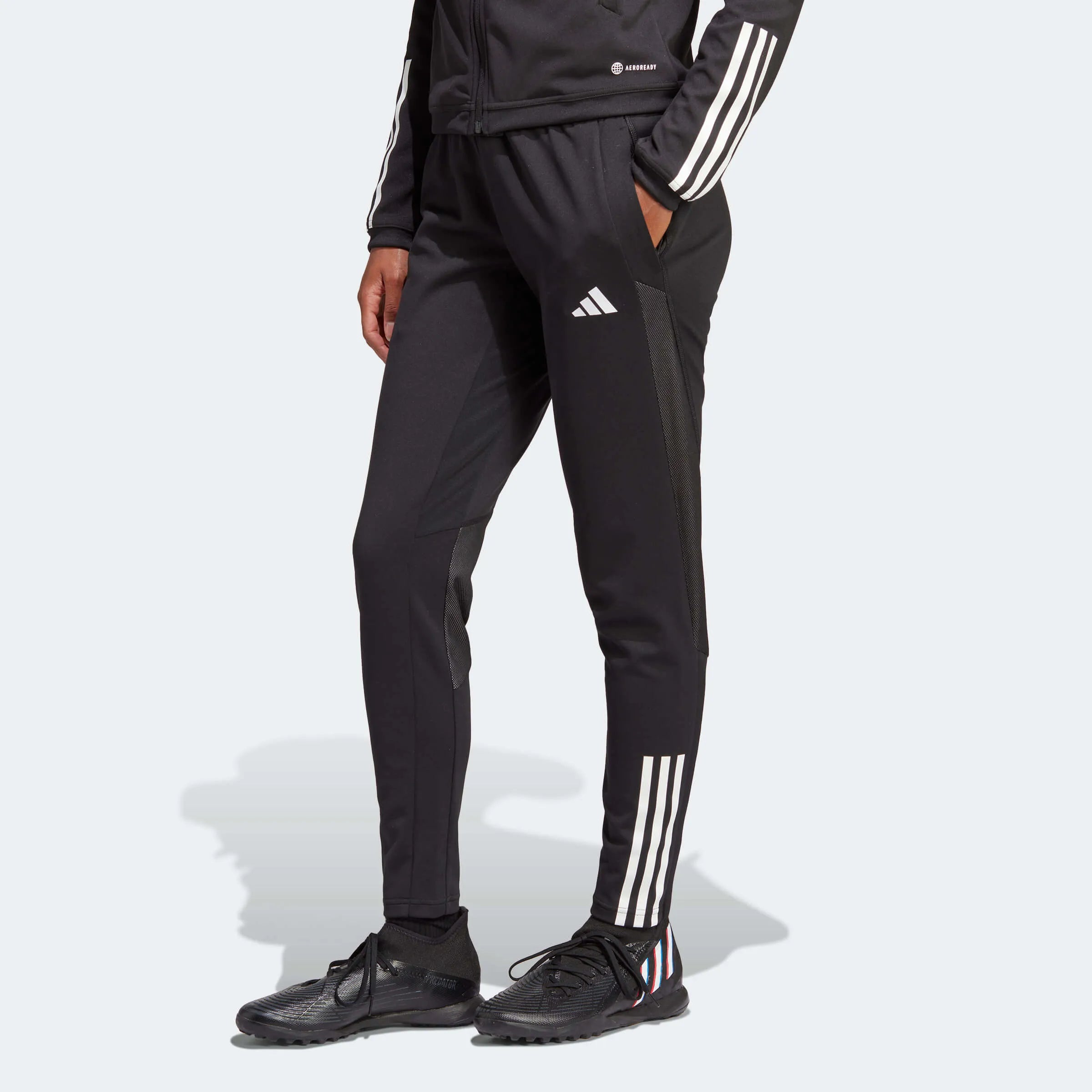 adidas Tiro 23 Women's Competition Training Pants Black-White (Model - Front)