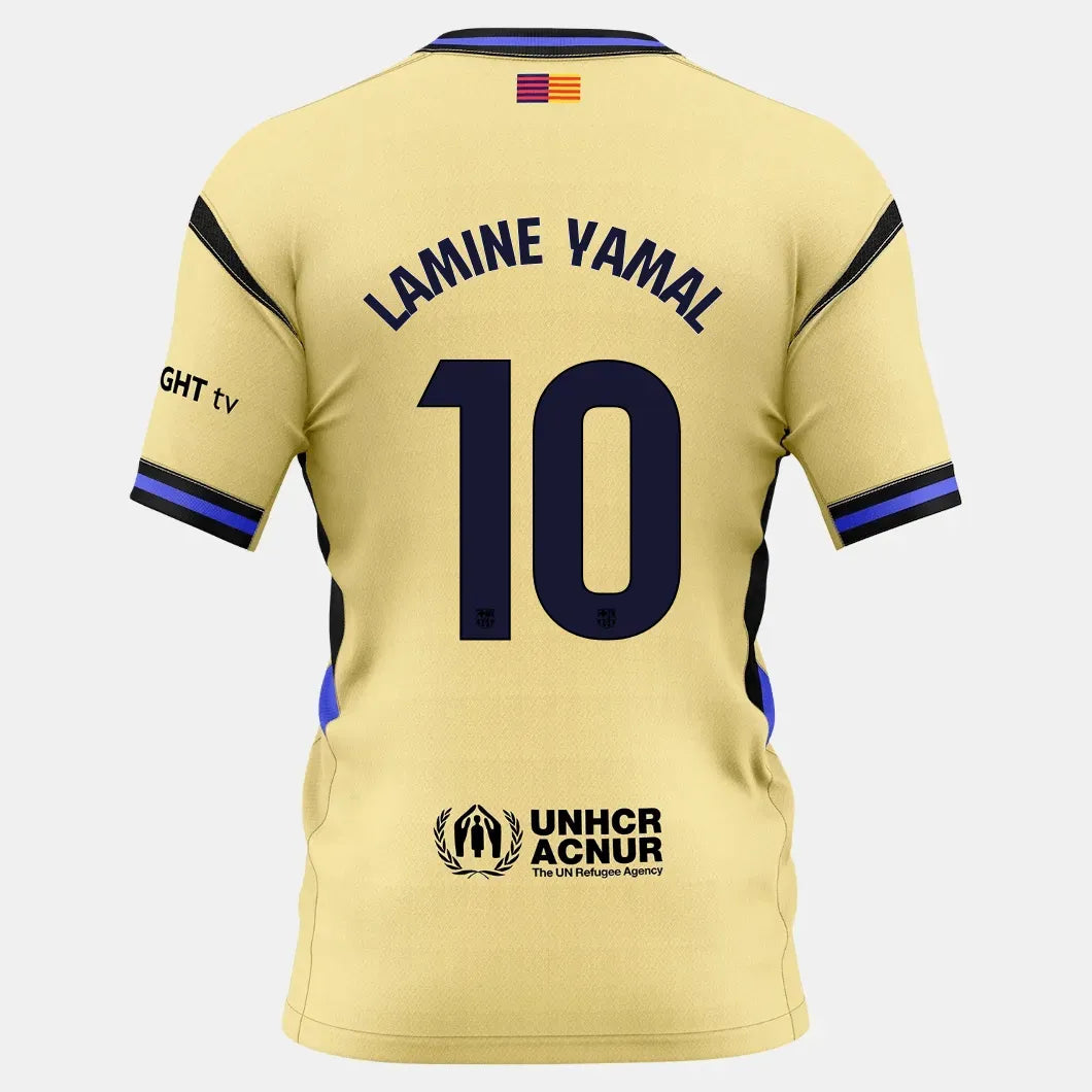 Nike 2025-26 Barcelona Men's Stadium Away Soccer Jersey (Lamine Yamal)