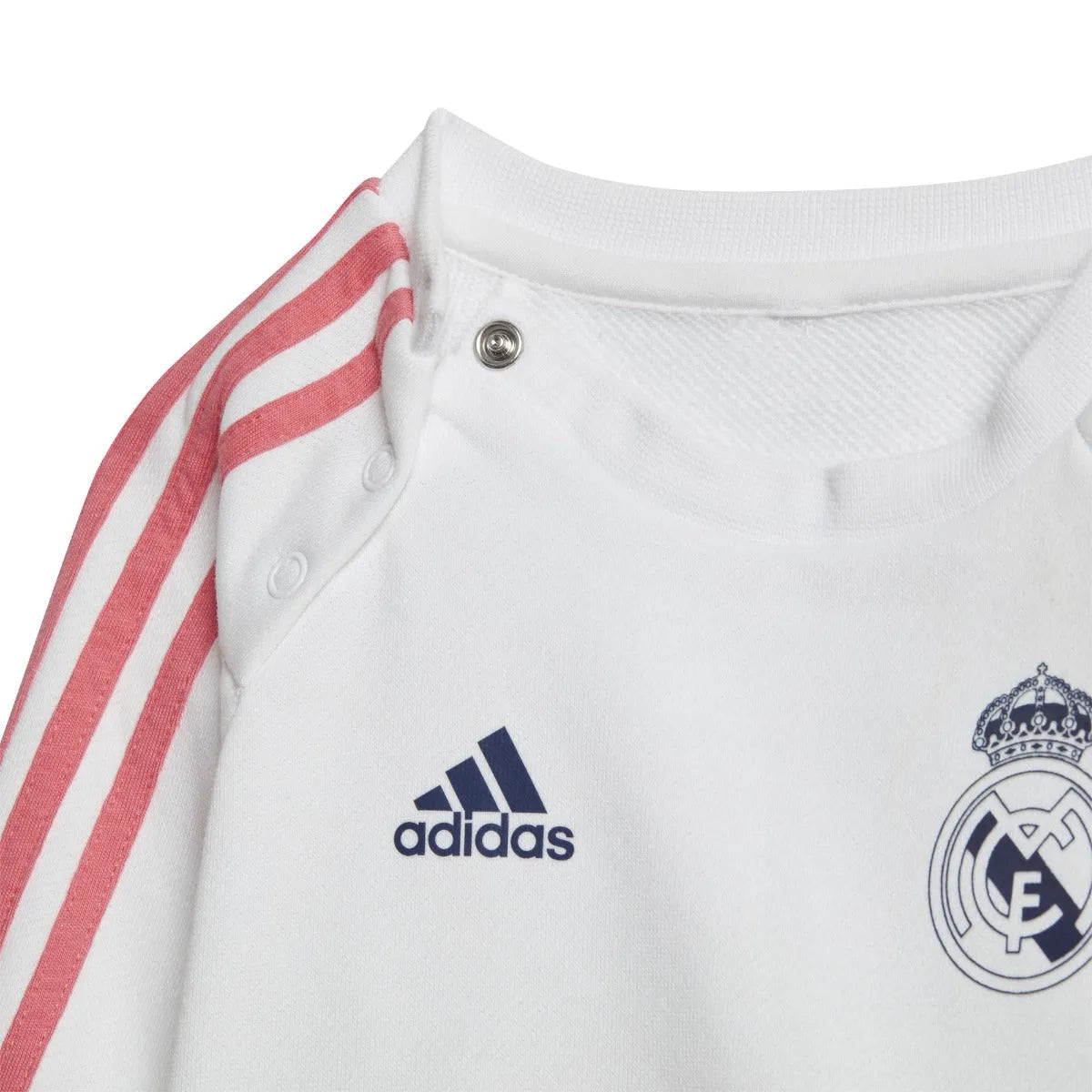 Adidas 2020-21 Real Madrid 3 Stripes Baby Jogger - White-Navy-Pink