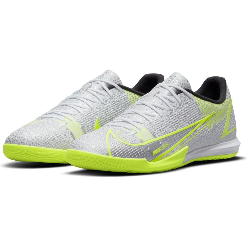 Nike Vapor 14 Academy IC - White-Grey-Volt  (Pair - Diagonal)