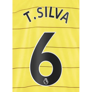 Chelsea 2021/22 Away T. Silva #6 Jersey Name Set Black