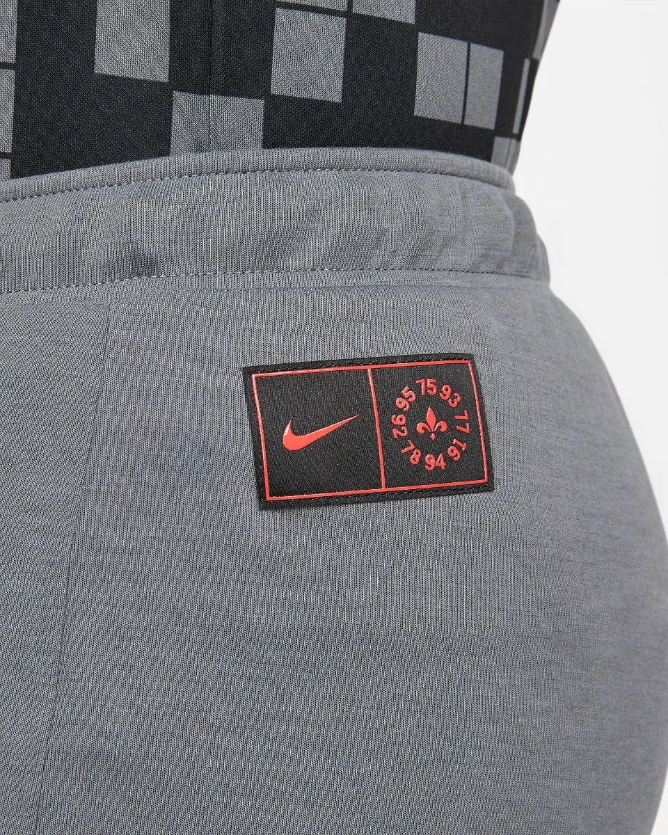 Nike 2022 PSG DF Fleece Travel Pants - Grey-Black-Red (Detail 2)