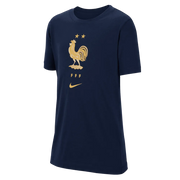 Nike 2022-23 France Youth Tee - Navy (Front)