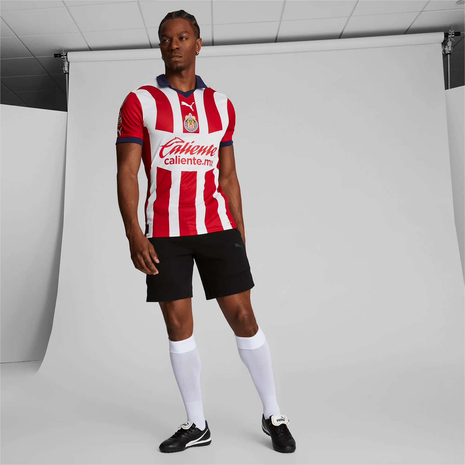 Puma 2023-24 Chivas Men's Home Authentic Jersey (Model - Front)