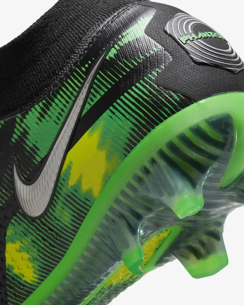 Nike Phantom GT2 Elite DF SW FG - Black-Green Strike (Detail 3)