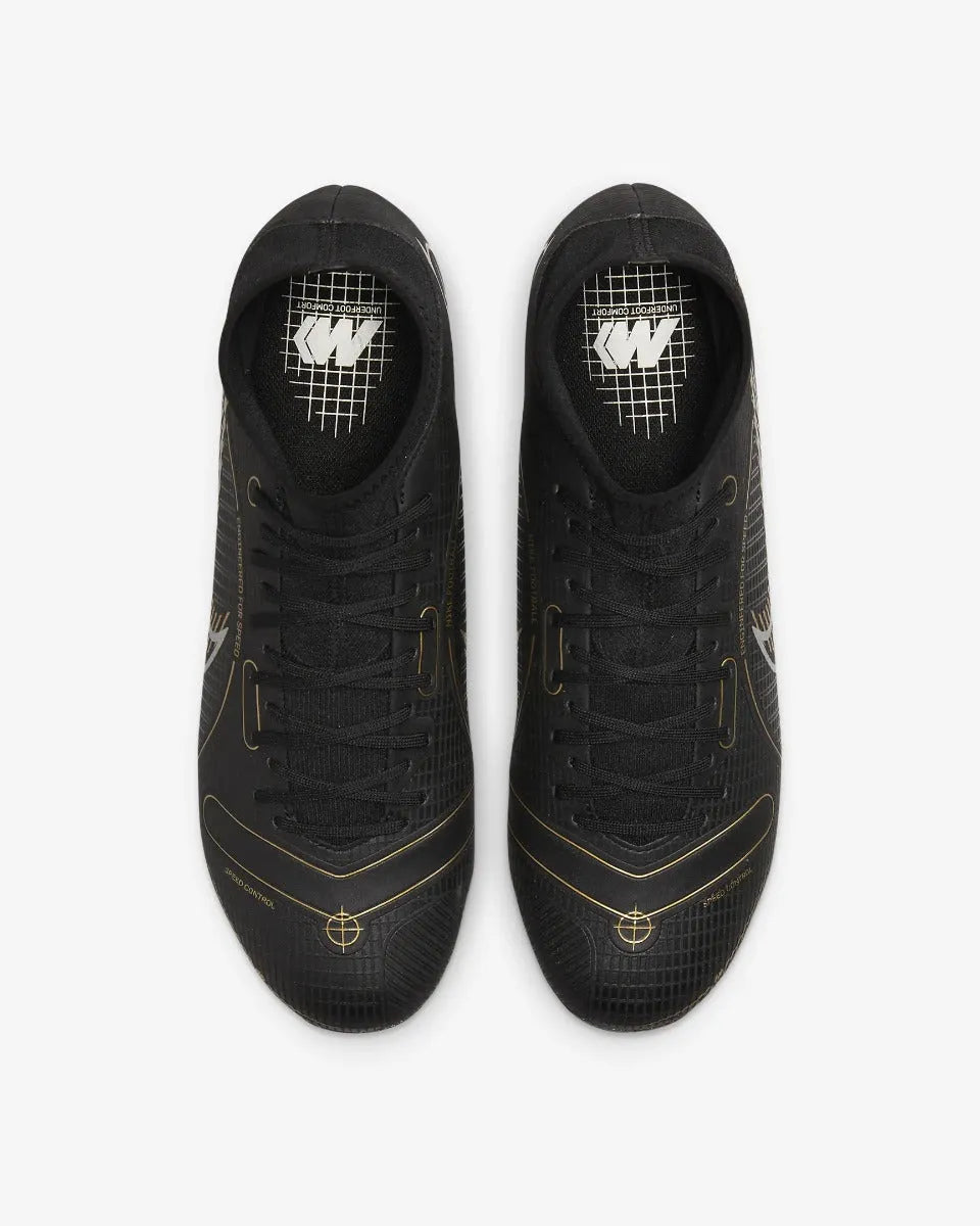 Nike Superfly 8 Academy FG-MG - Black-Gold-Silver (Pair - Top)