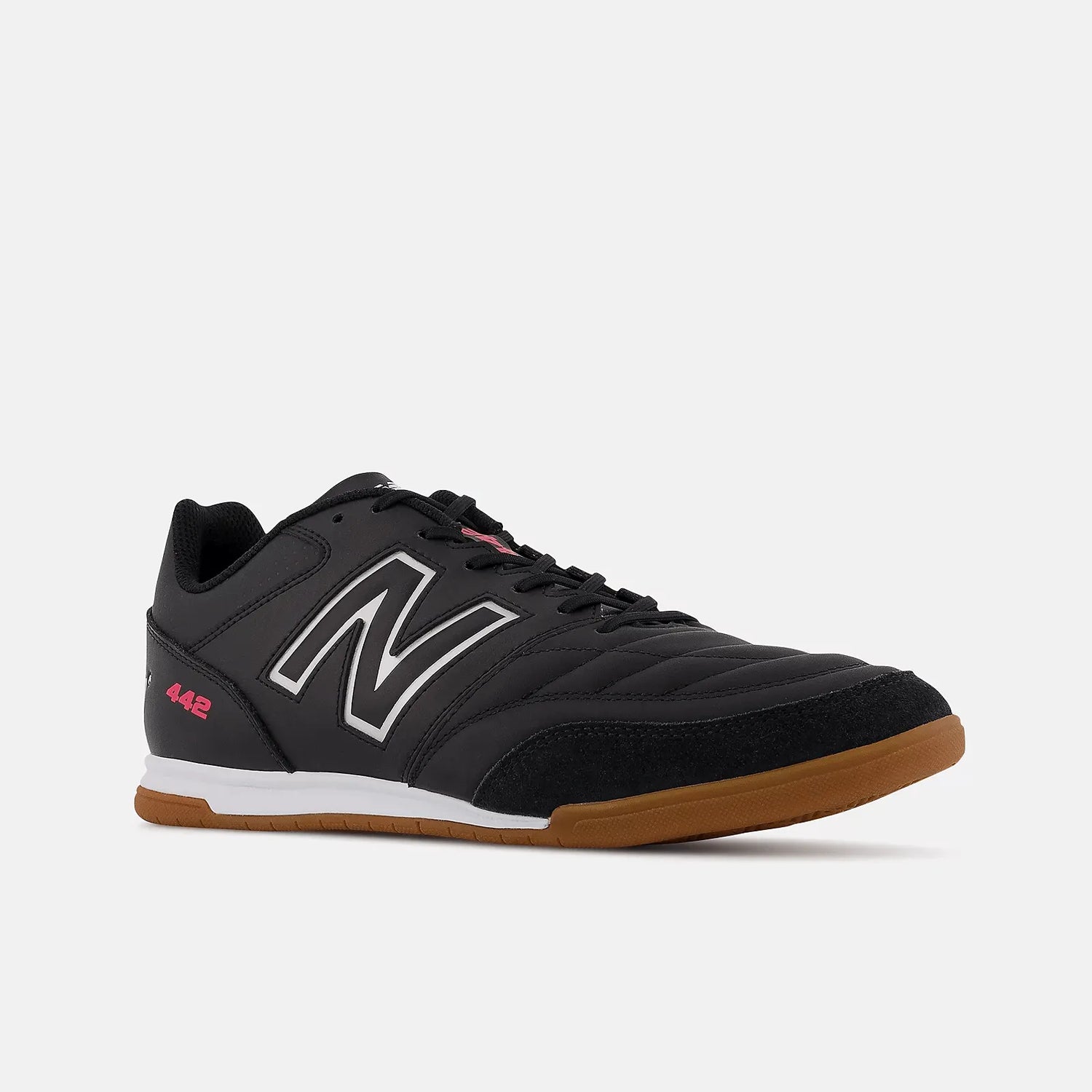 New Balance 442 V2 Team Indoor 2E Wide - Black-White (Diagonal)