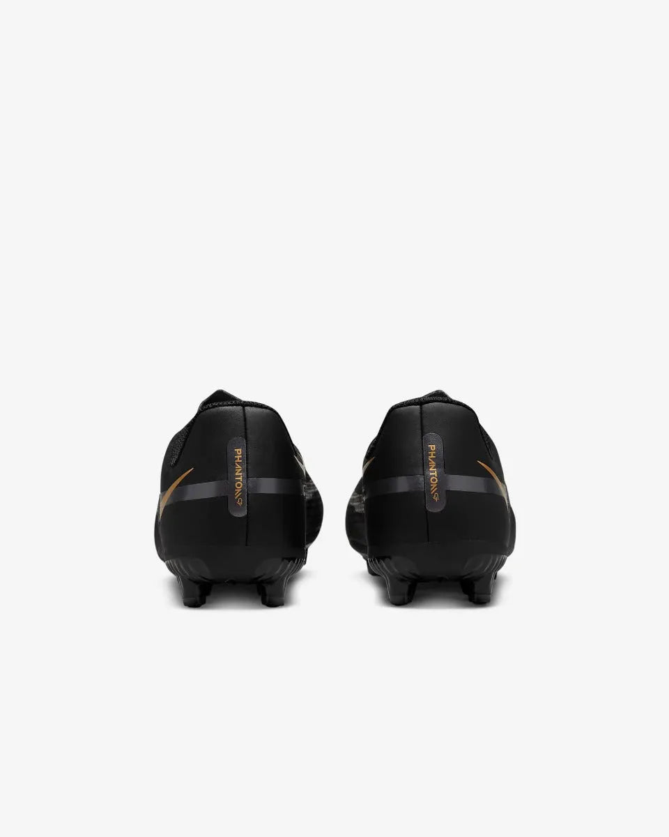 Nike JR Phantom GT2 Academy FG-MG - Black-Dark Grey-Gold (Pair - Back)