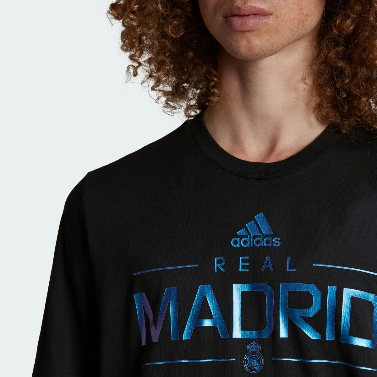 adidas 2022-23 Real Madrid Graphic Tee - Black-Blue (Detail 1)