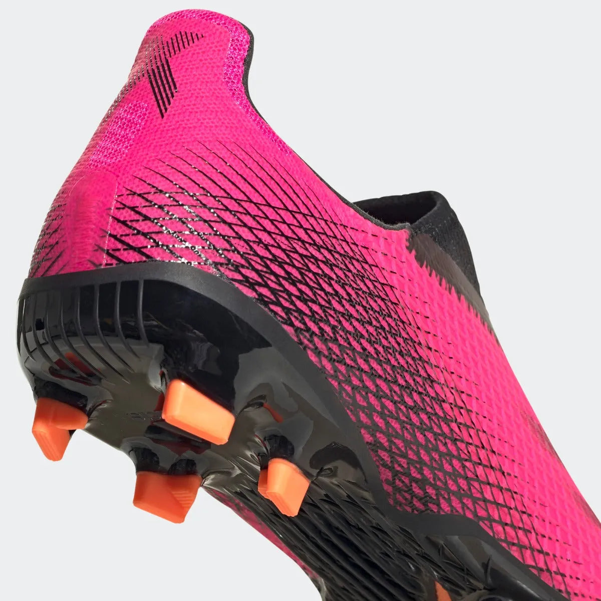 Adidas JR X Ghosted .3 Laceless FG - Pink-Black-Orange (Detail 2)