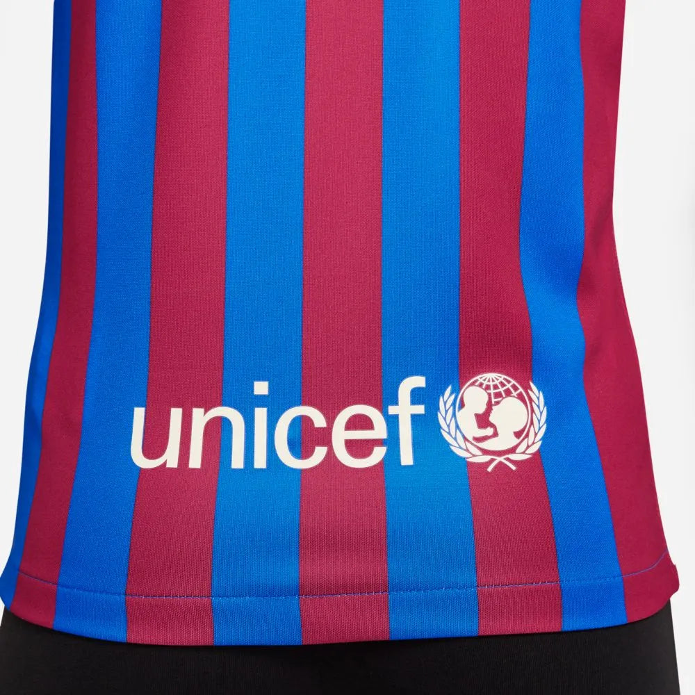 Nike 2021-22 Barcelona Youth Home Jersey - Soar-Pale Ivory (Detail 3)