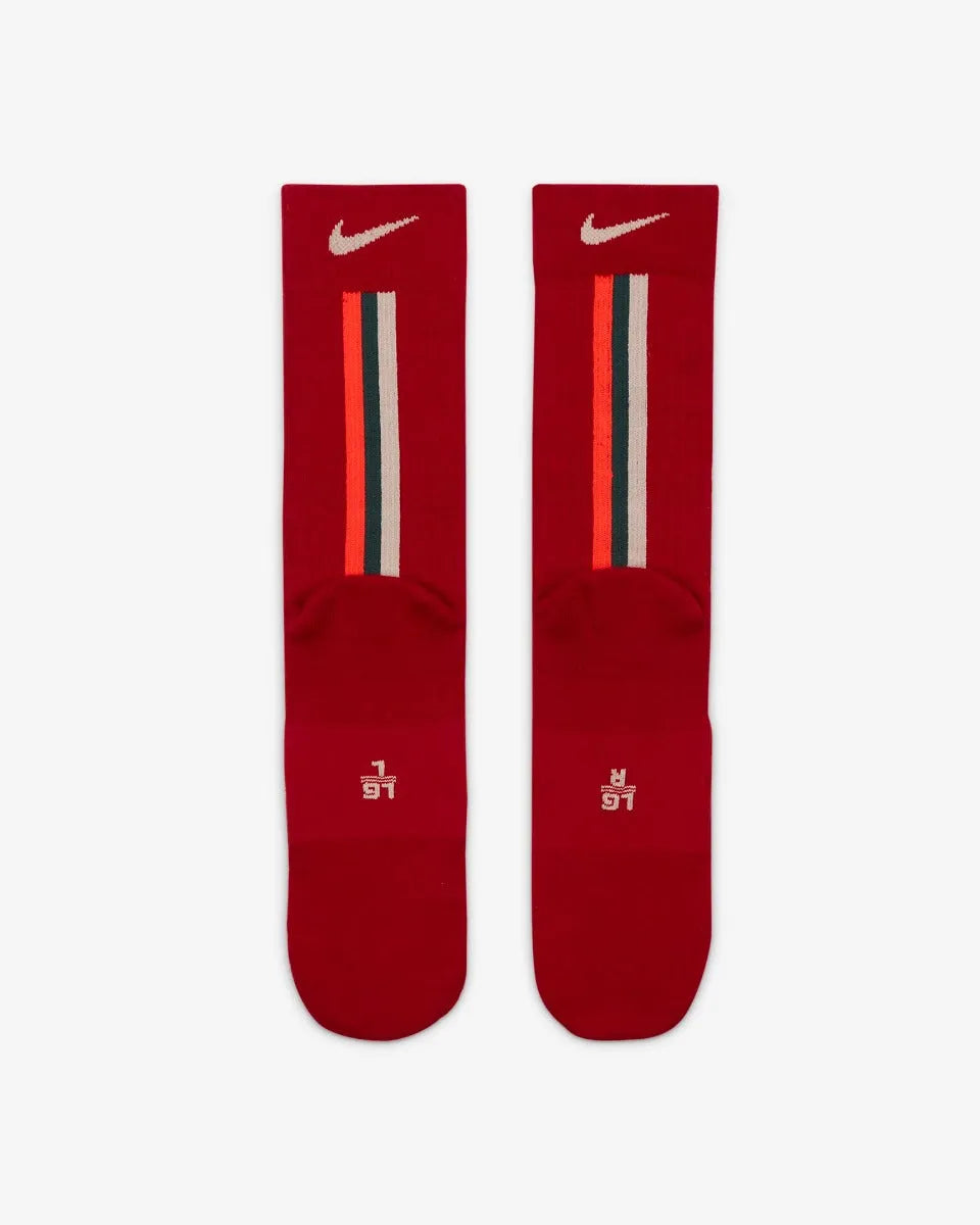 Nike 2022 Liverpool SNKR Crew Sox - Gym Red-Fossil (Pair - Back)