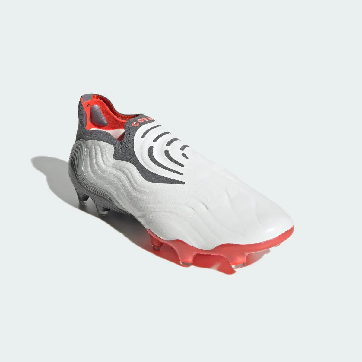 Adidas Copa Sense + FG - White-Grey-Solar Red (Diagonal 1)