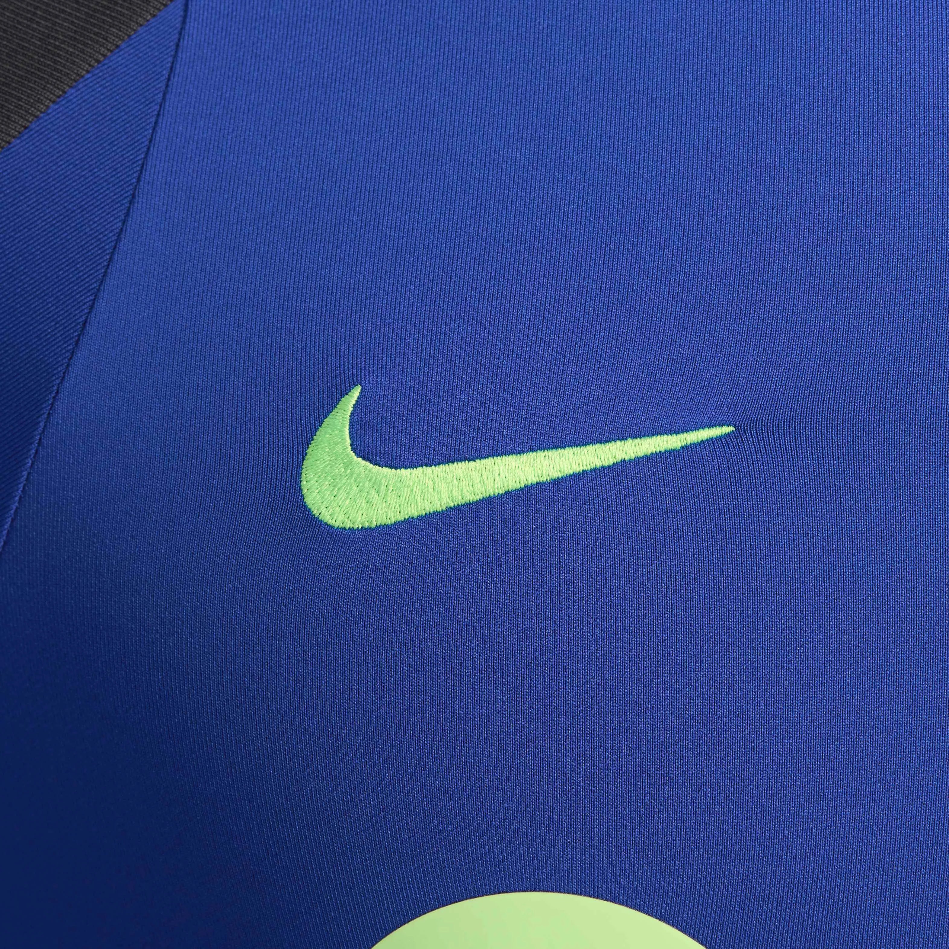 Nike 2024-25 Barcelona Men's Strike Drill Top Old Royal/Anthracite/Lime Blast (Detail 3)