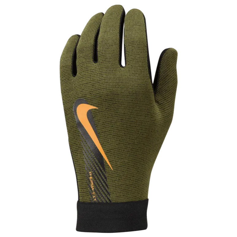 Nike Academy Hyperwarm Gloves - Olive Green-Black (Single - Outer)