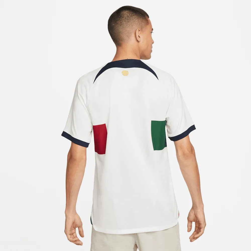 Nike 2022-23 Portugal Away Jersey - White-Red-Green (Model - Back)