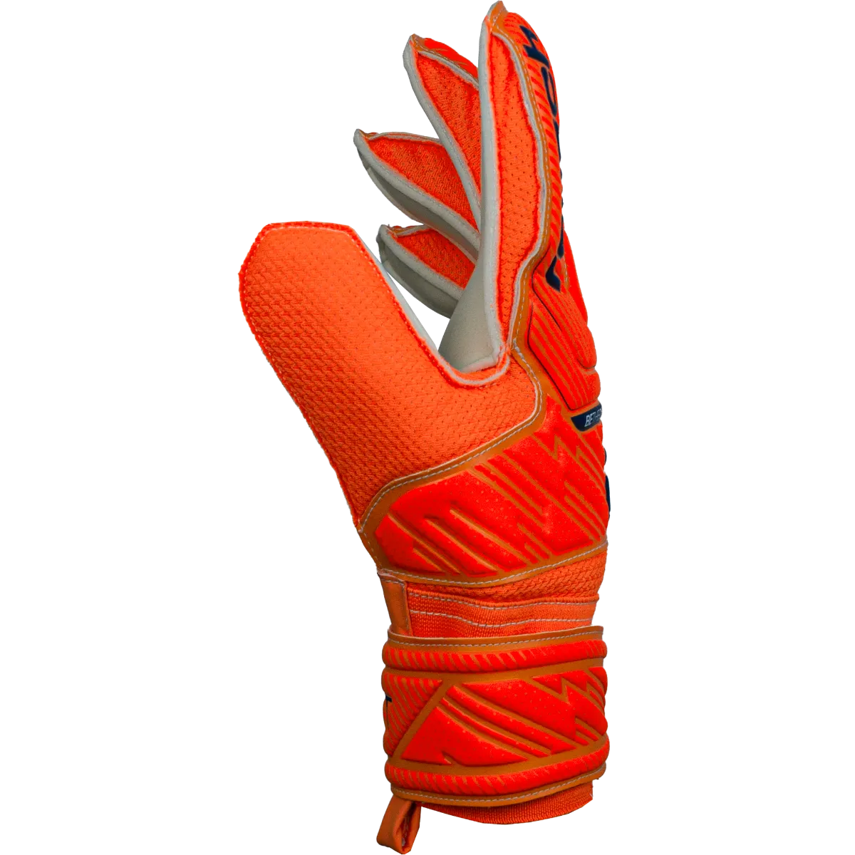 Reusch Attrakt Solid Goalkeeper Gloves - Orange-Blue (Single - Side)