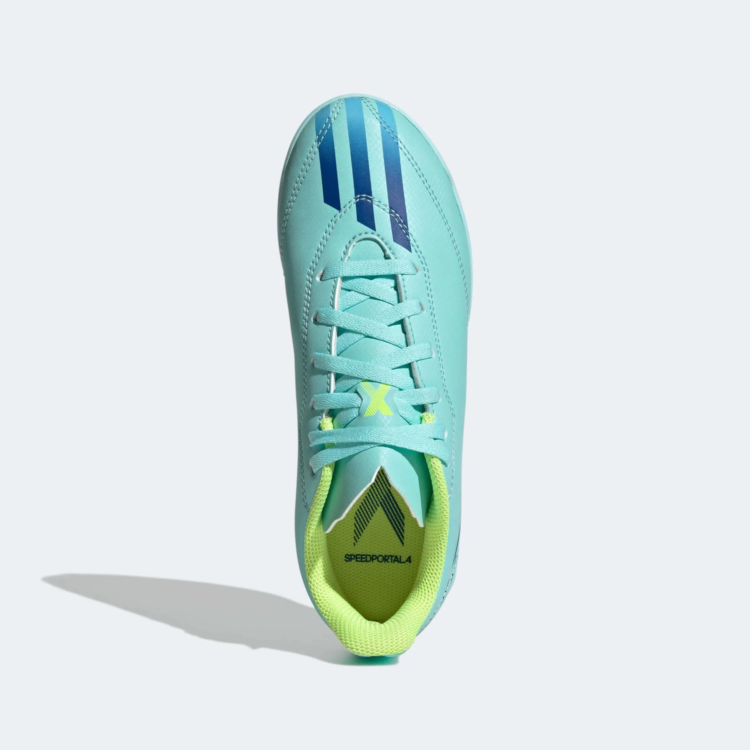 adidas Kids X Speedportal.4 Indoor J - Aqua-Blue-Yellow (Top)