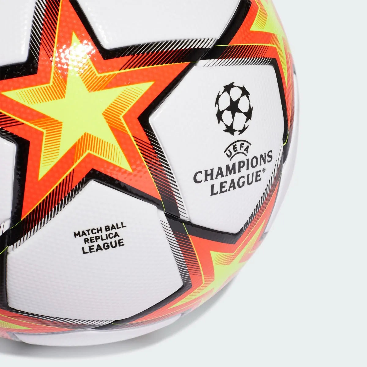 Adidas UCL League Pyrostorm Ball - White-Solar Red-Yellow (Detail 2)