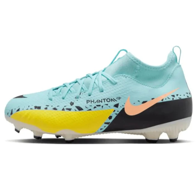 Nike Jr Phantom GT2 Academy DF FGMG - Glacier Ice-Black (Side 1)