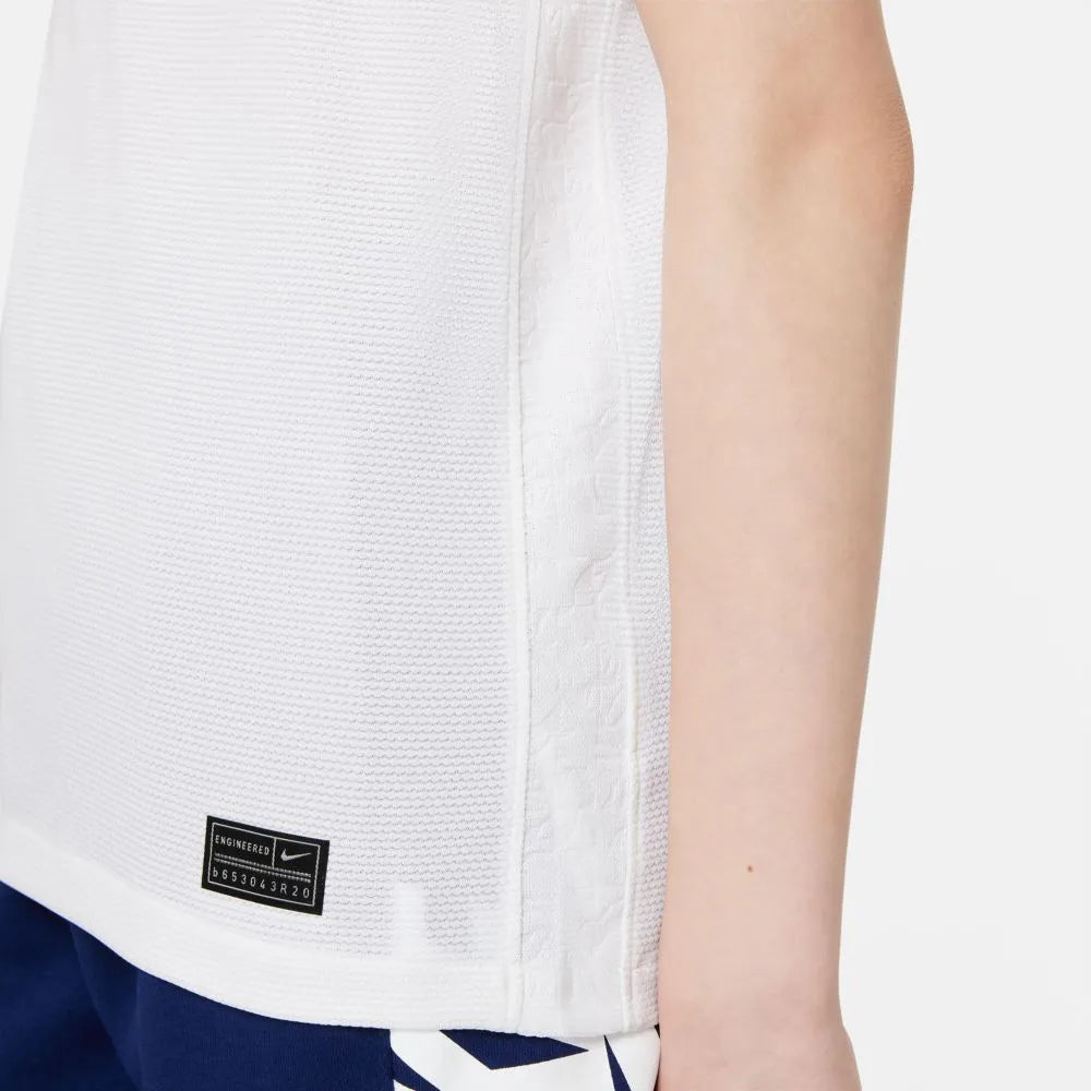 Nike 2021-22 Tottenham Youth Home Jersey - White (Detail 3)