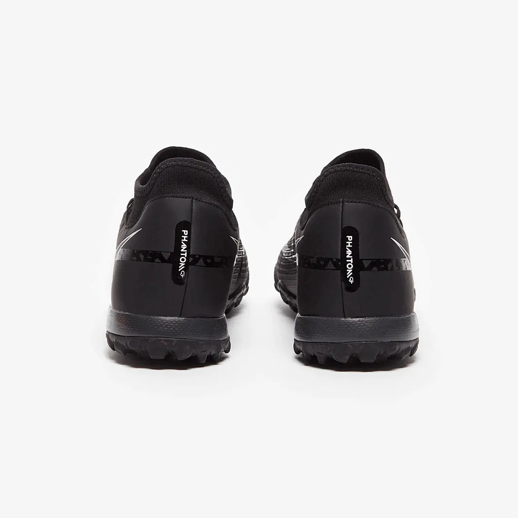 Nike Phantom GT2 Academy DF Turf - Black-Smoke Grey (Pair - Back)