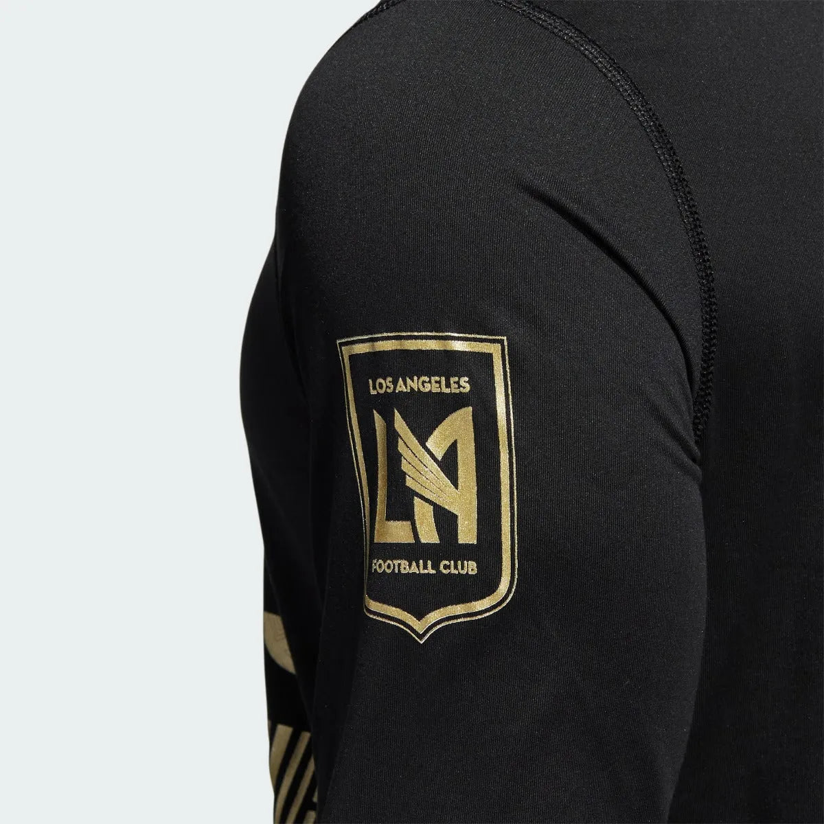 adidas LAFC 2022 Creator Long Sleeve Tee - Black-Gold (Detail 2)