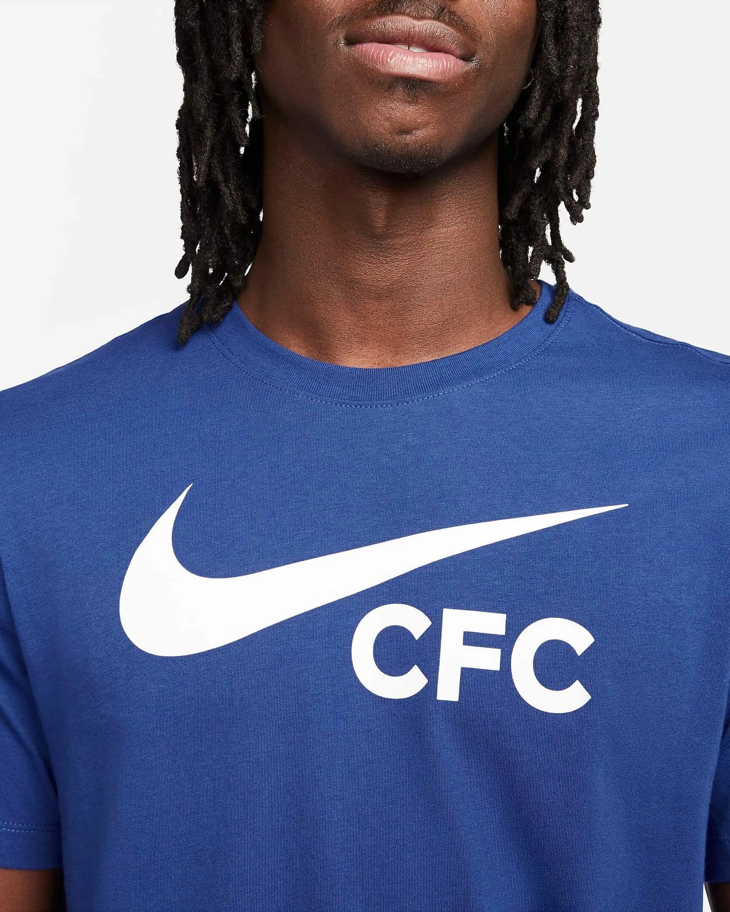 Nike 2022-23 Chelsea Swoosh Tee - Blue-White (Detail 2)
