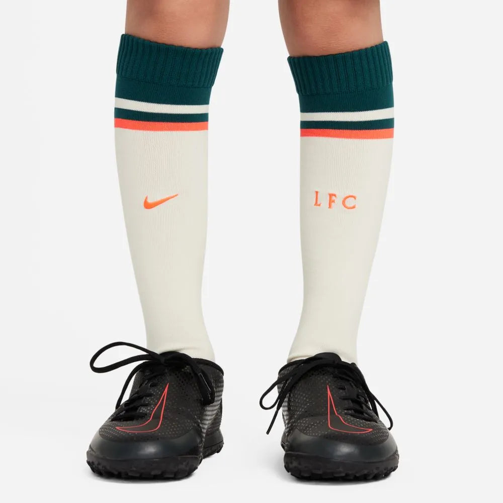 Nike 2021-22 Liverpool Little Kids Away Kit - Fossil  (Detail 7)