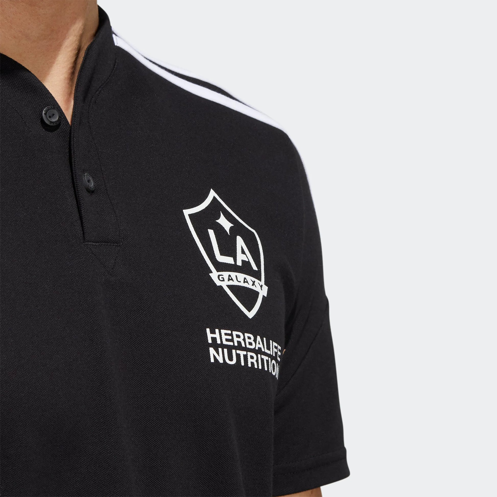 adidas 2022-23 LA Galaxy Condivo 22 Polo - Black-White (Detail 1)