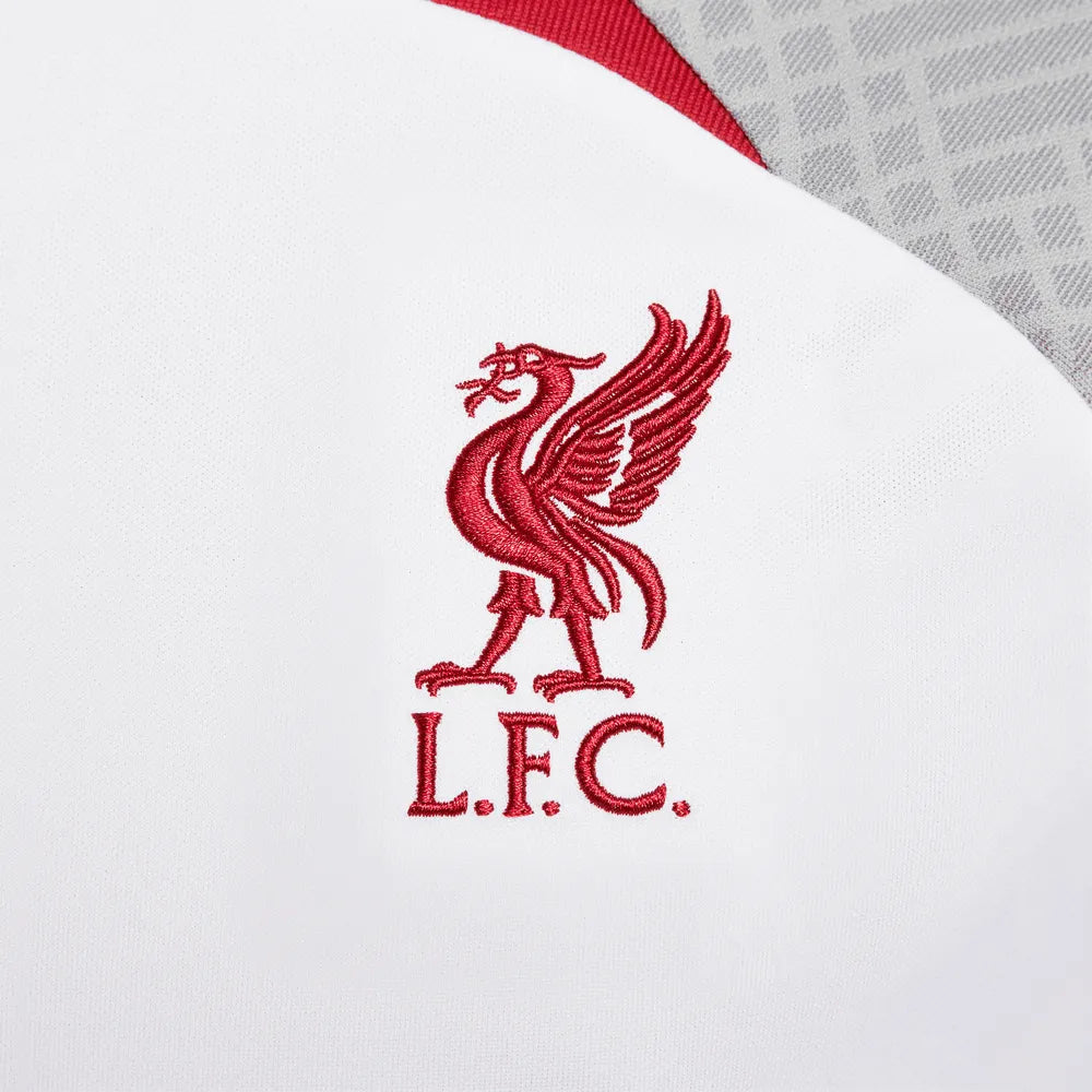 Nike 2022-23 Liverpool FC Strike Training Jersey - White-Grey-Tough Red (Detail 3)