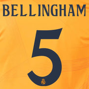 Real Madrid 2024-25 Away BELLINGHAM #5 Official Name Set (Back)