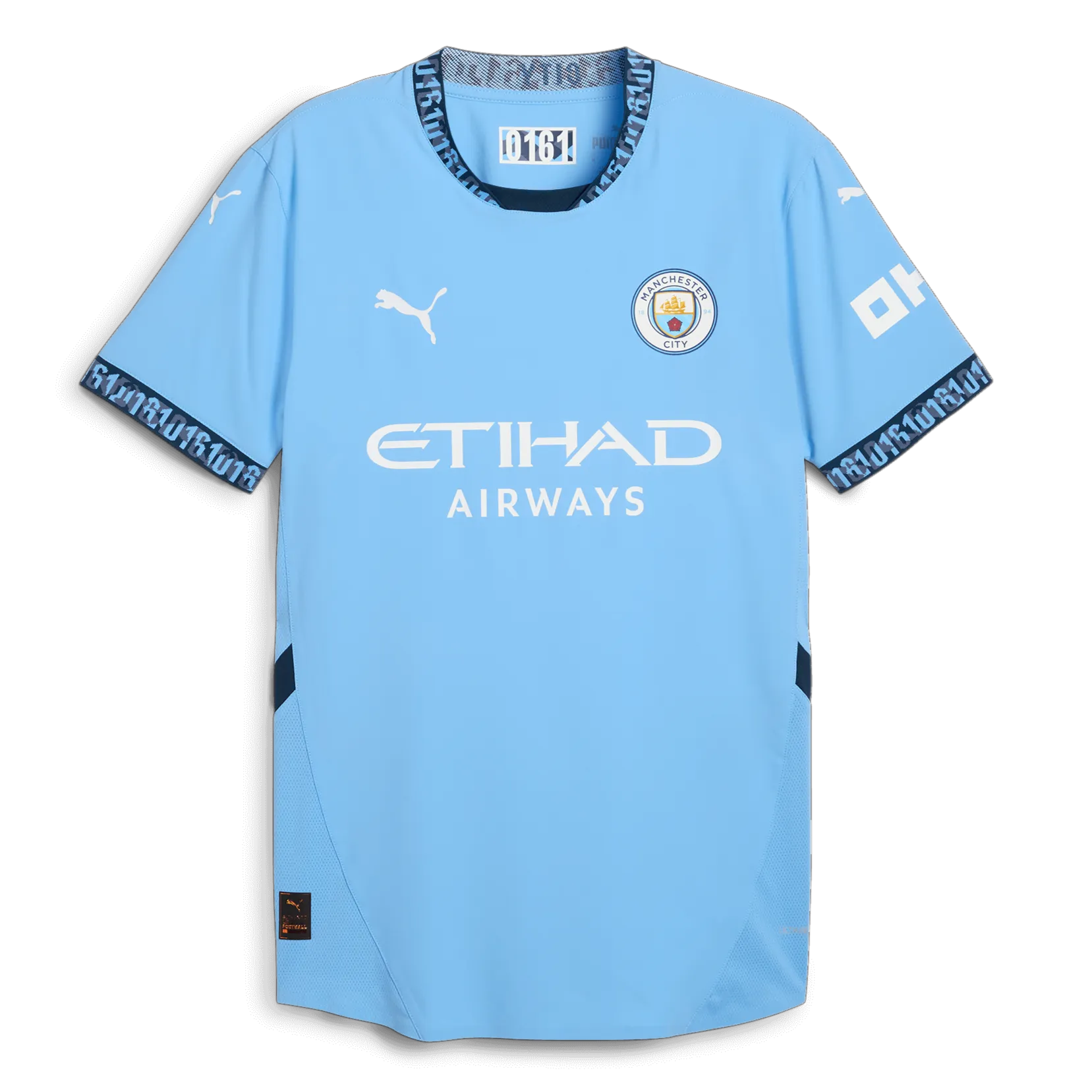 Puma 2024-25 Manchester City Home Authentic Home Jersey (Front)