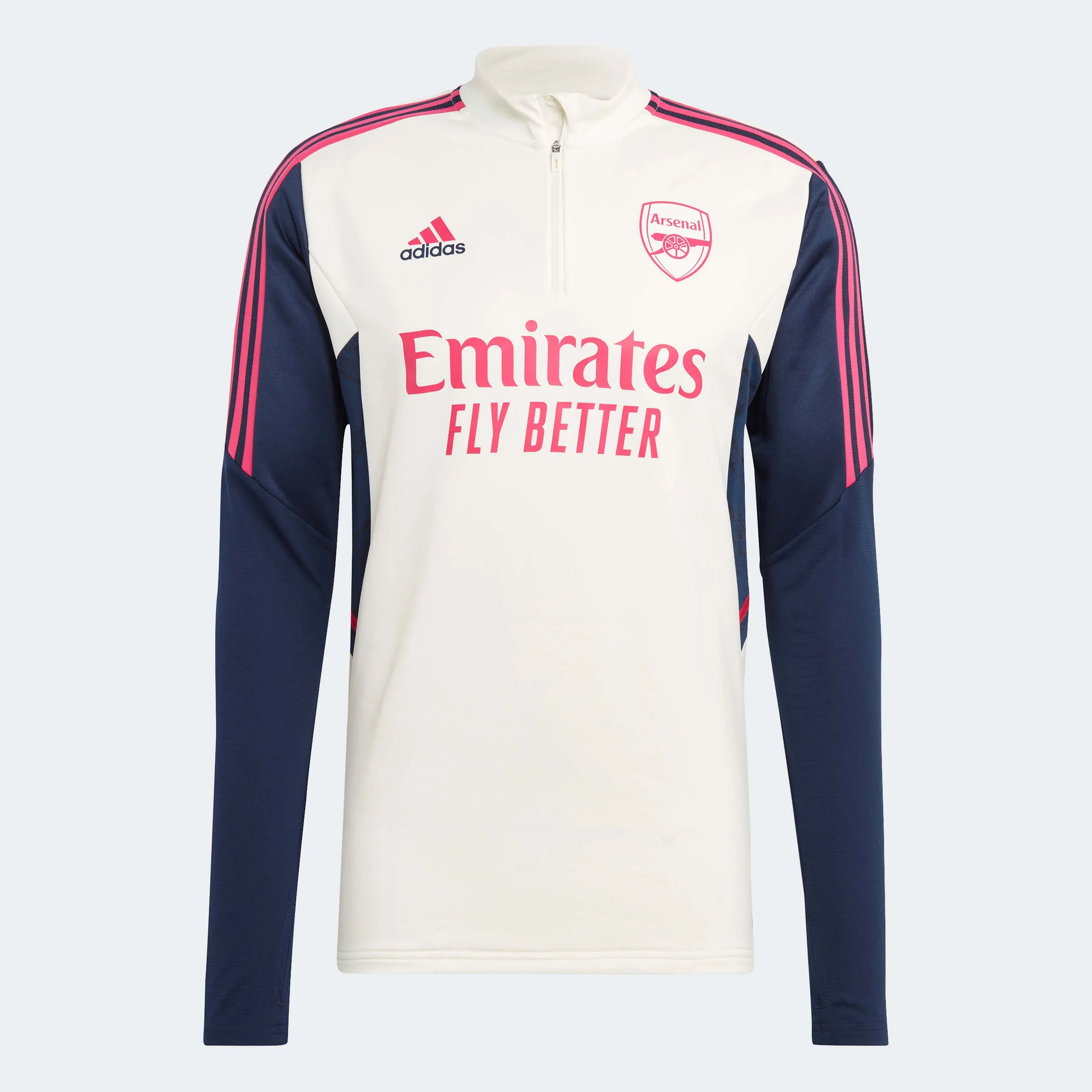 adidas 2023 Arsenal Condivo 22 Training Top - Off White-Collegiate Navy (Front)
