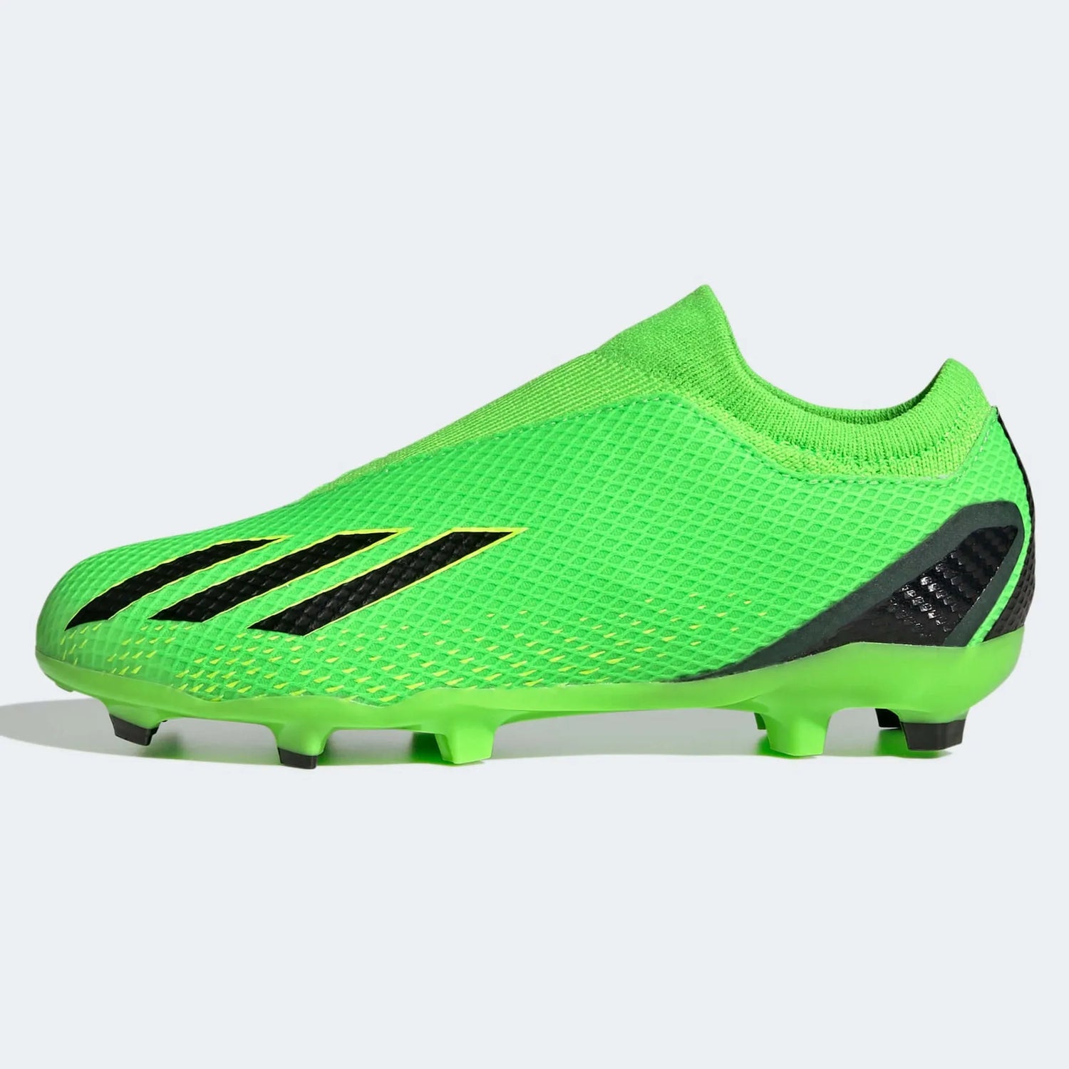 adidas JR X SpeedPortal .3 Laceless FG - Solar Green-Black (Side 2)