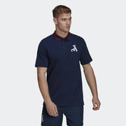 adidas 22-23 Arsenal Polo Shirt - Navy (Model - Front)