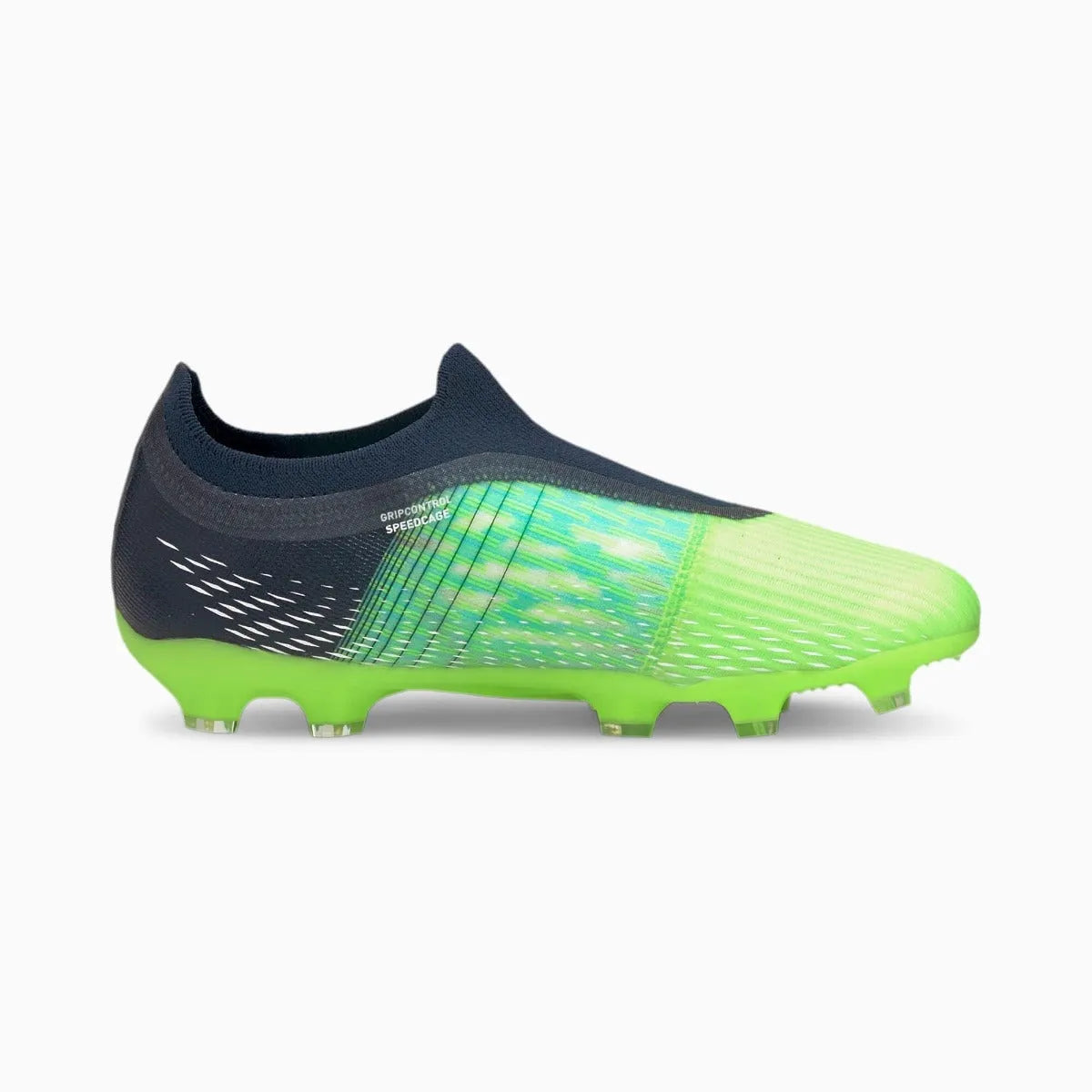 Puma JR Ultra 3.3 Laceless FG-AG - Green Glare-Aqua (Side 2)